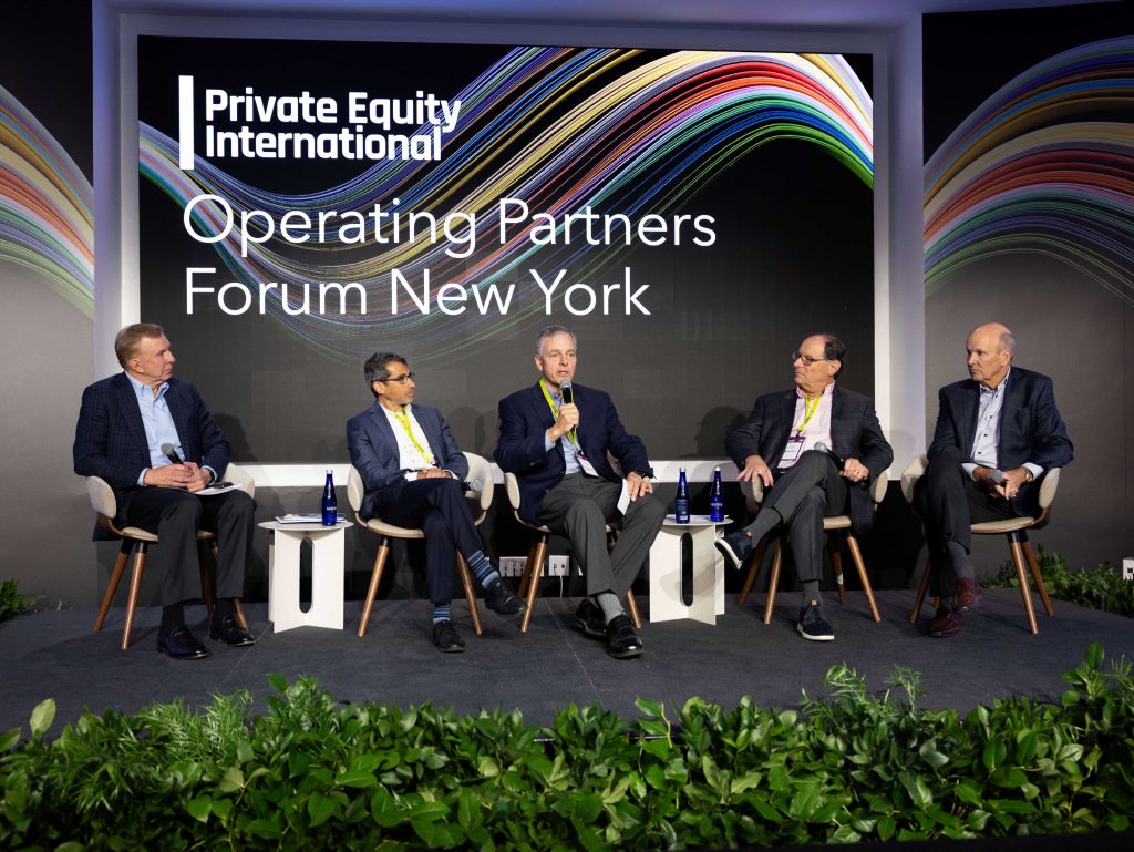 Jim Corey, CEO of Blue Ridge Partners, hosting a panel titled The Legends of Value Creation Panel at PEI Operating Partner forum in NYC Oct 25